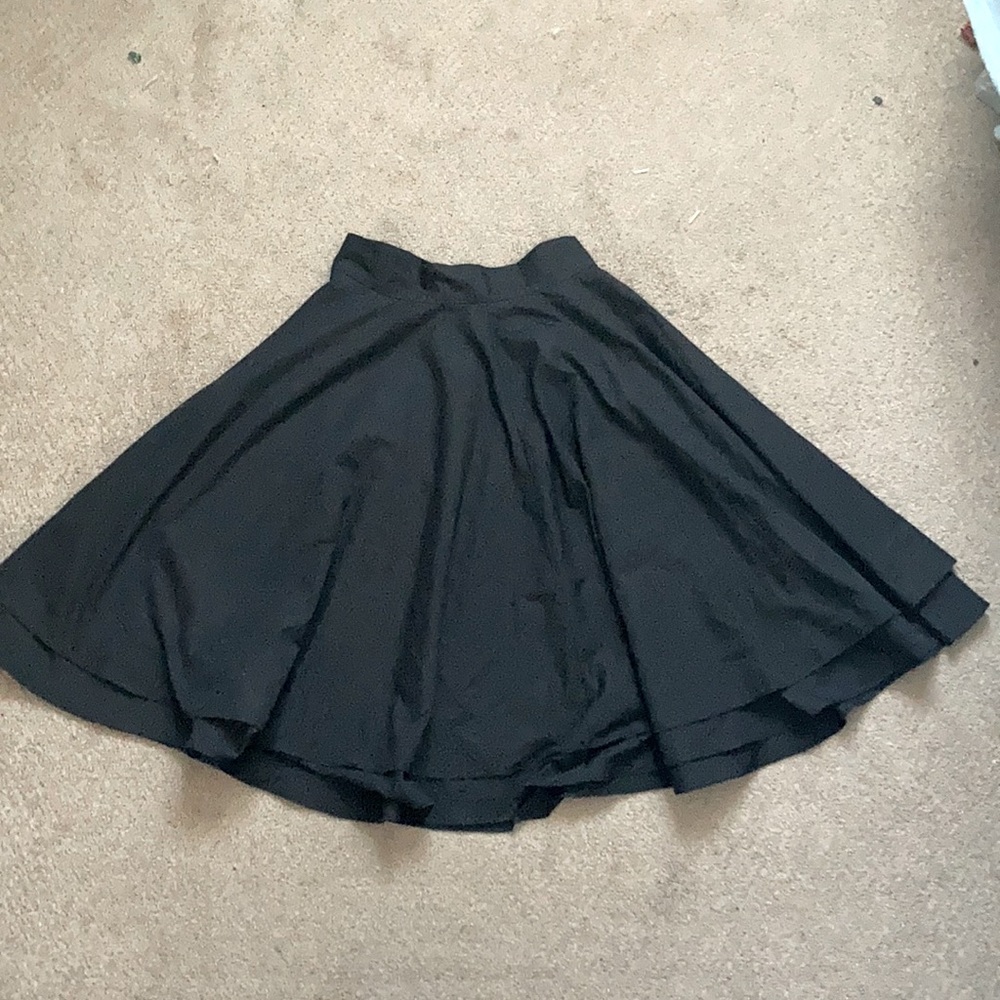 Black full circle skirt